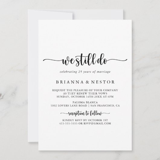 Minimalistische kalligrafie We beloven nog steeds Kaart (Voorkant)