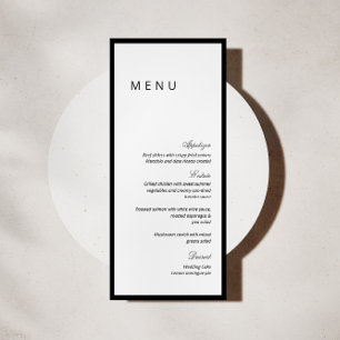 Minimalistische Kalligrafie Wedding Menu Kaart