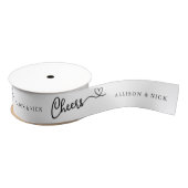 Minimalistische kalligrafische proost aangepaste b grosgrain lint (Spoel)