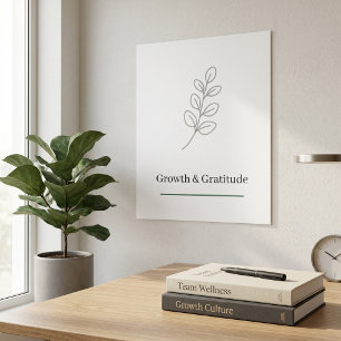 Minimalistische Kantoor Kunst voor Bedrijfs Waarde Poster
