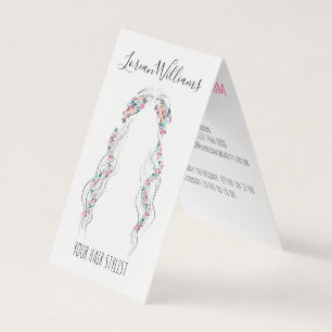 Minimalistische Kapsalon Bruid Golvend Haar Chic B Visitekaartjes
