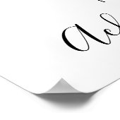 Minimalistische Kapsel Bruid Golvend Haar Chic Blo Poster (Hoek)