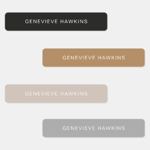 Minimalistische karamel thema naamlabels labels
