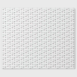 Minimalistische kat & garen handgetekend inpakpapi cadeaupapier