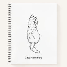 Minimalistische kat lijnkunst gepersonaliseerde na