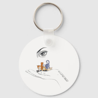 Minimalistische kat Sleutelhanger