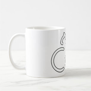 Minimalistische kat typografie ontwerp – moderne l koffiemok