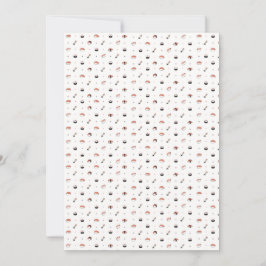Minimalistische Kawaii Sushi Patroon Mooie Japanse Kaart