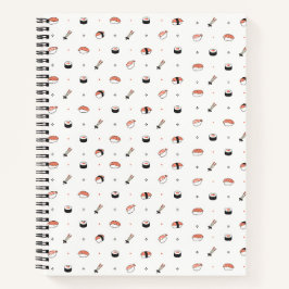 Minimalistische Kawaii Sushi Patroon Mooie Japanse Notitieboek