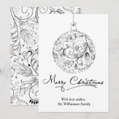 Minimalistische Kerst Bal Feestdagenkaart (Voorkant / Achterkant)