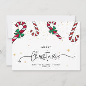 Minimalistische kerst Kaart Prettige feestdagen, e (Voorkant)