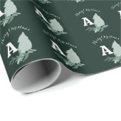 Minimalistische Kerst Kardinaal Botanisch Cadeaupapier (Rol Hoek)