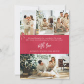 Minimalistische kerst met fotokaart kaart (Achterkant)