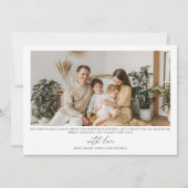 Minimalistische kerst met fotokaart kaart (Achterkant)