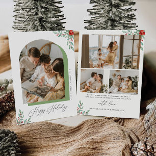 Minimalistische kerst met fotokaart kaart