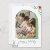 Minimalistische kerst met fotokaart kaart (Voorkant)