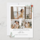 Minimalistische kerst met fotokaart kaart (Achterkant)