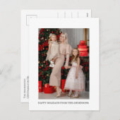 Minimalistische kerst moderne foto vakantie berich feestdagenkaart (Voorkant / Achterkant)