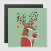 Minimalistische kerst rendier cadeau cadeau vakant (Voorkant / Achterkant)