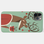 Minimalistische kerst rendier cadeau cadeau vakant Case-Mate iPhone case (Achterkant (horizontaal))
