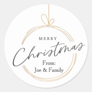Minimalistische Kerst stickers - moderne Ornamente