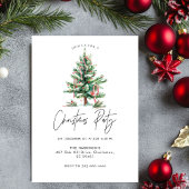 Minimalistische kerstboho kerstdiner kaart