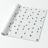 Minimalistische kerstboom cadeaupapier (Uitgerold)