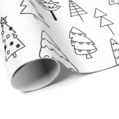 Minimalistische kerstboom cadeaupapier (Rol Hoek)