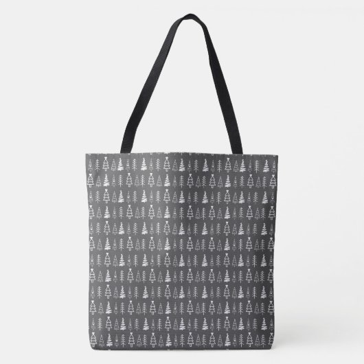 Minimalistische kerstboom Canvas tas (Voorkant)