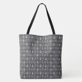 Minimalistische kerstboom Canvas tas (Achterkant)
