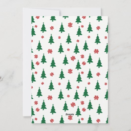 Minimalistische Kerstboom Kaarten met Vrolijk Kers (Achterkant)