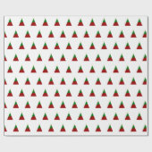 Minimalistische kerstboom rood groen cadeaupapier (Vlak)