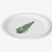 Minimalistische kerstboom waterverf papier bord (Gekanteld)