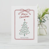Minimalistische Kerstboomkaart Kaart (Staand voorkant)
