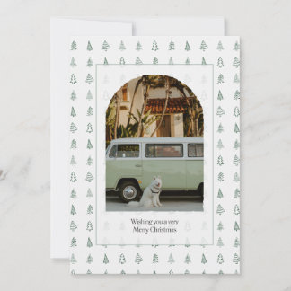 Minimalistische Kerstboomrand Vakantiewenskaart Kaart