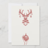 minimalistische kerstdecoratie bruiloft save the date (Achterkant)