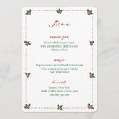 Minimalistische Kerstfeest Hulst Vakantie Feest El Menu (Voorkant)