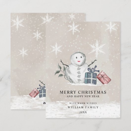 Minimalistische Kerstkaart (Voorkant / Achterkant)