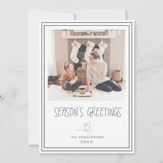 Minimalistische kerstkaart Gold van de Seizoengroe Kaart (Voorkant)