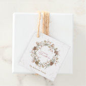 Minimalistische kerstkrans bedankjes labels (In situ)