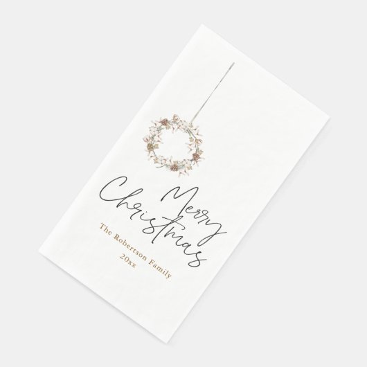 Minimalistische kerstkrans servet (Hoek)