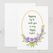 Minimalistische kerstkransen Crocus bloemen Pasen Kaart (Voorkant / Achterkant)