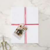 Minimalistische Kerstmis Foto Cadeaulabel (Met Touw)