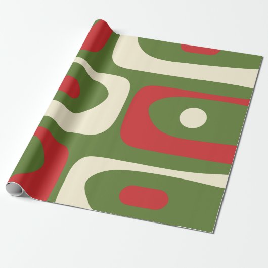 Minimalistische kerstverpakking uit de midden van  cadeaupapier (Uitgerold)