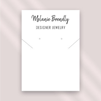 Minimalistische Kettingen oorbel sieraden display Visitekaartje