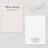 Minimalistische Kettingen oorbel sieraden display Visitekaartje (Voorkant / Achterkant)