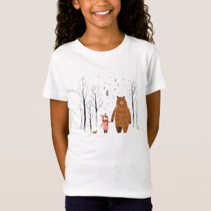 Minimalistische Kinder tekening, eenvoudig, teddyb T-shirt