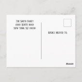 Minimalistische kinderverjaardag Bedankkaart Briefkaart (Achterkant)