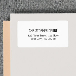 Minimalistische Klassieke Elegante Witte Label