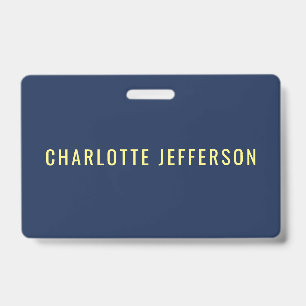 Minimalistische Klassieke Professionele Blauwe Kle Badge
